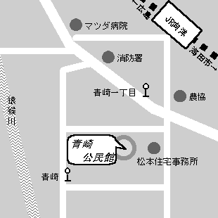 青崎公民館の周辺地図