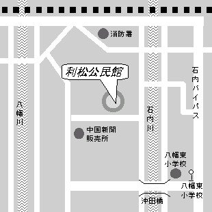 利松公民館の地図